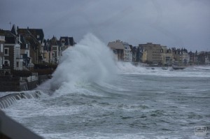Photos grandes marée à Saint-Malo avec Easy ride