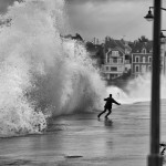 Les grandes marées à Saint-Malo en photo noir et blanc