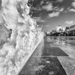 Les grandes marées à Saint-Malo en photo noir et blanc