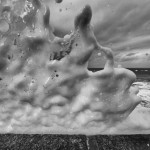 Les grandes marées à Saint-Malo en photo noir et blanc