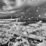 Les grandes marées à Saint-Malo en photo noir et blanc