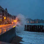 Les grandes marées à Saint-Malo en noir et blanc