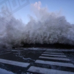 Photo, Plage du sillon, tempêtes Pétra-dirk-Qumaira, grandes marées Février 2014,Bretagne