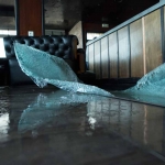 La caravelle pendant les grandes marées et la tempête Pétra