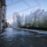 Le sillon pendant la tempête Pétra